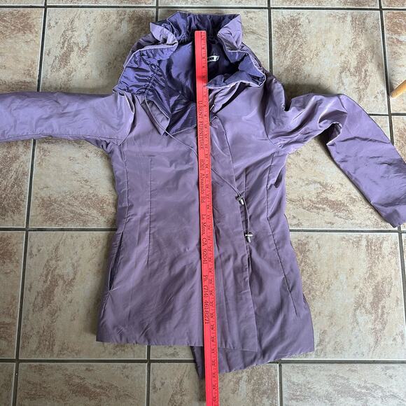 Jil Sander Asymmetrical Zipper Puff Mid Length Coat Jacket Size 38 Lavender - Picture 4 of 9